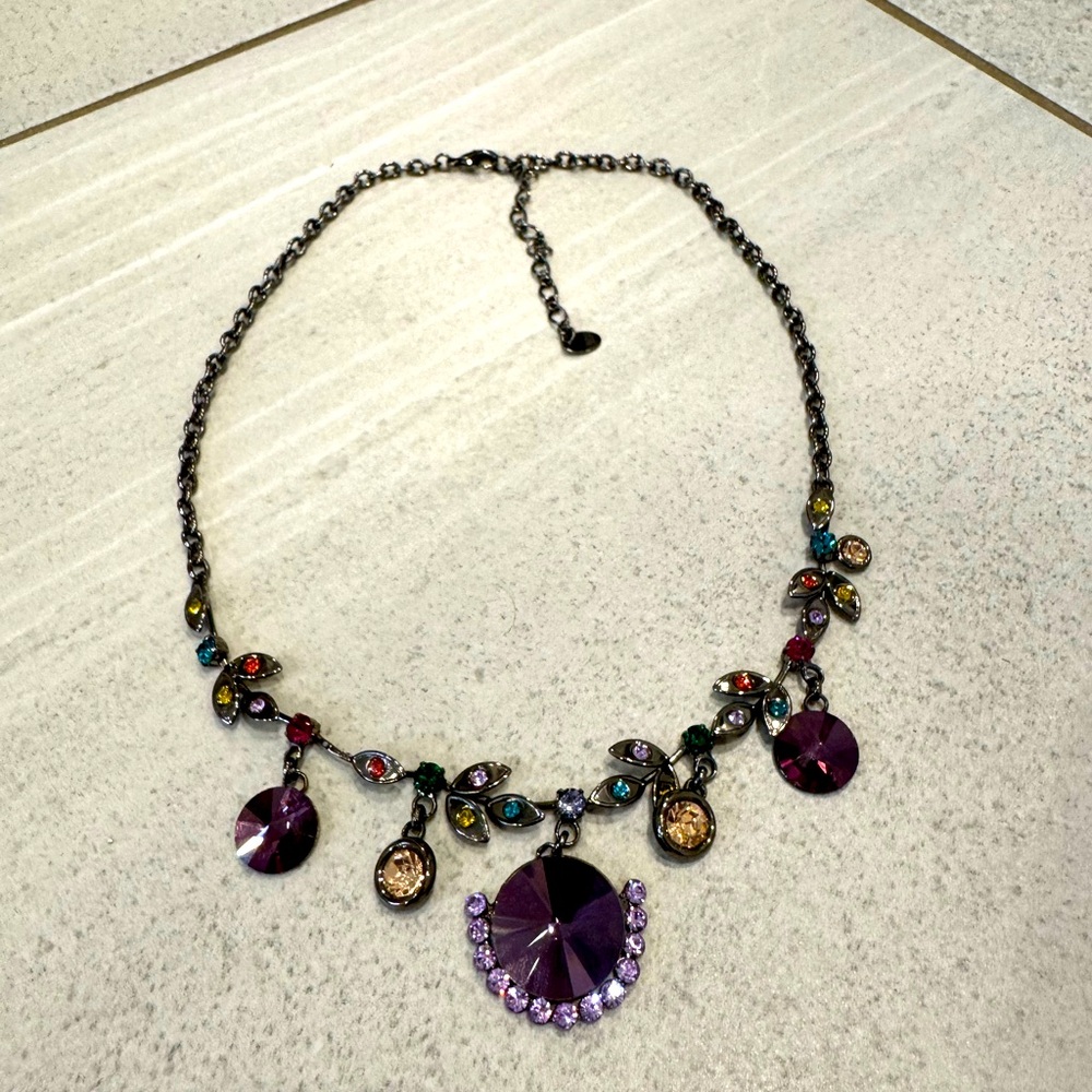 Vera Wang Elegant Multicolor Crystal Necklace